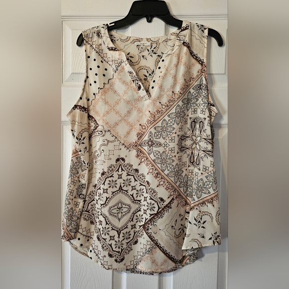 Maurice's Sleeveless Patterned Tunic, Size XXL - Picture 1 of 4
